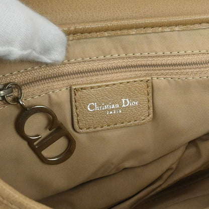 Christian Dior Beige Leather Saddle Handbag