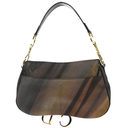 Christian Dior 2001 Brown Double Saddle Handbag