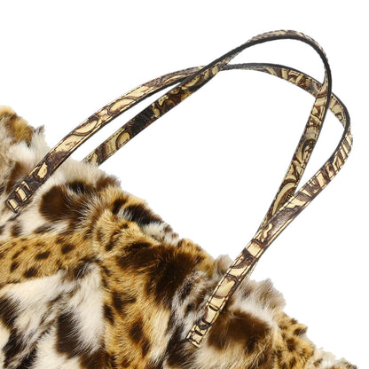 Fendi *Brown Lynxcat Tote Handbag