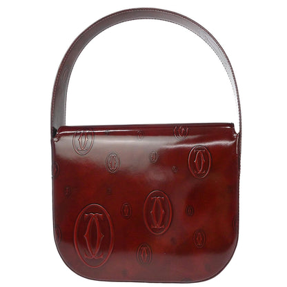 Cartier Bordeaux Patent Leather Happy Birthday Handbag