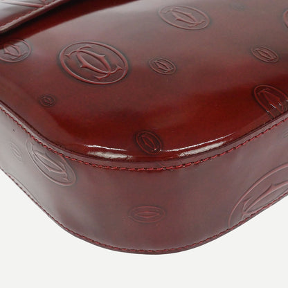 Cartier Bordeaux Patent Leather Happy Birthday Handbag