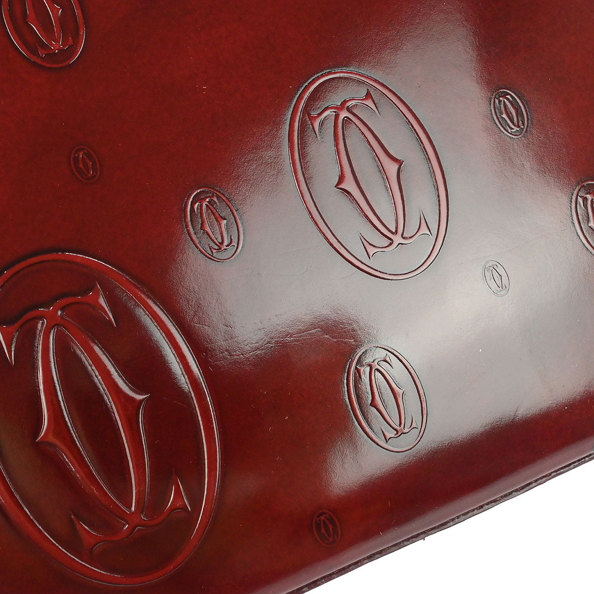 Cartier Bordeaux Patent Leather Happy Birthday Handbag