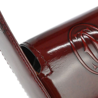 Cartier Bordeaux Patent Leather Happy Birthday Handbag