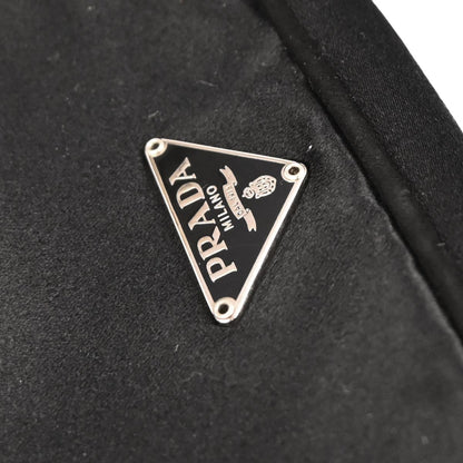Prada Black Satin Kisslock Pochette Shoulder Bag