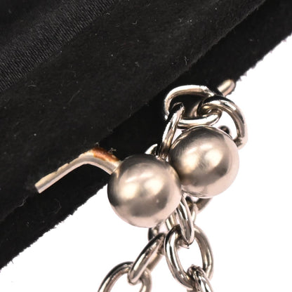 Prada Black Satin Kisslock Pochette Shoulder Bag