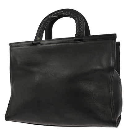 Bottega Veneta Black Intrecciato Tote Bag