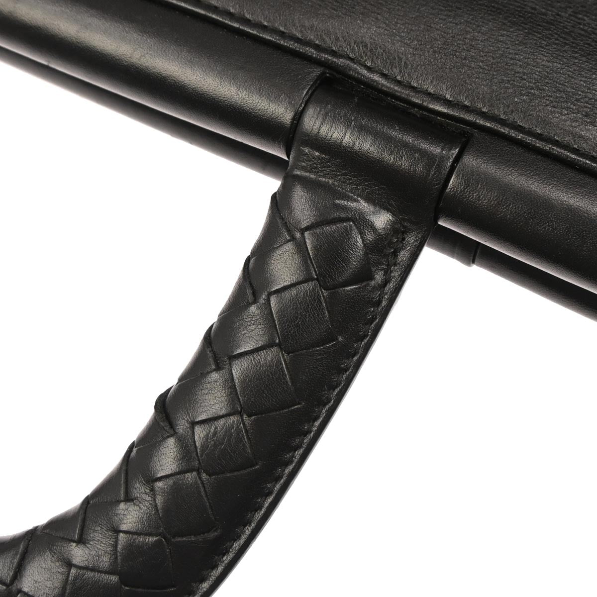 Bottega Veneta Black Intrecciato Tote Bag