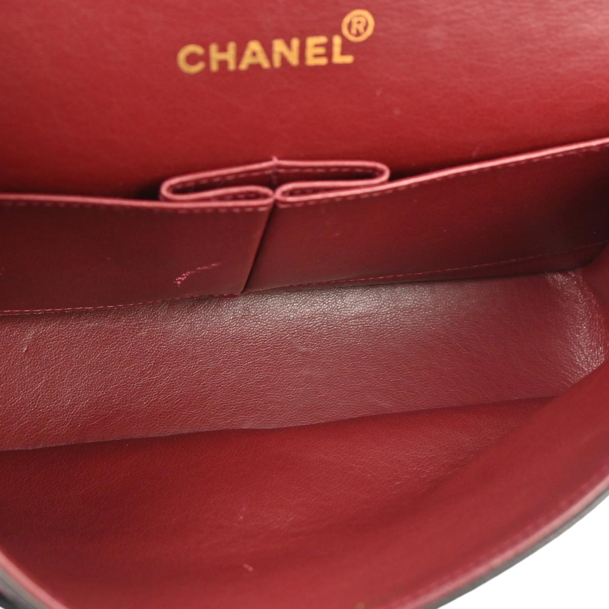 Chanel 1991-1994 Black Lambskin Medium Classic Double Flap Shoulder Bag