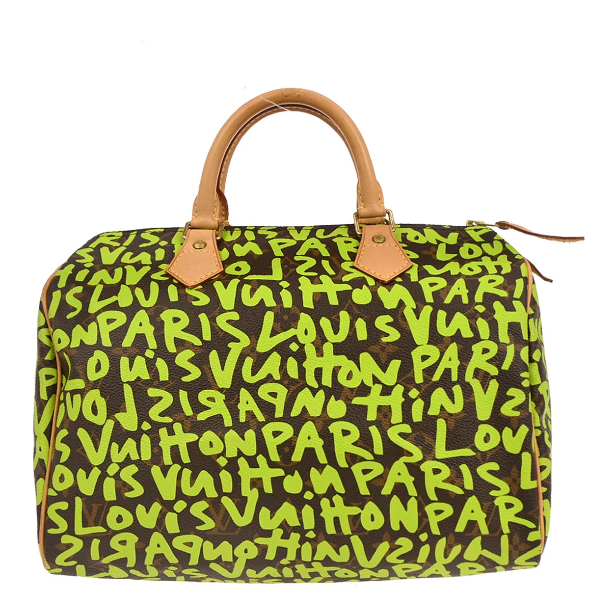 Louis Vuitton 2009 Green Monogram Graffiti Speedy 30 Handbag M93706
