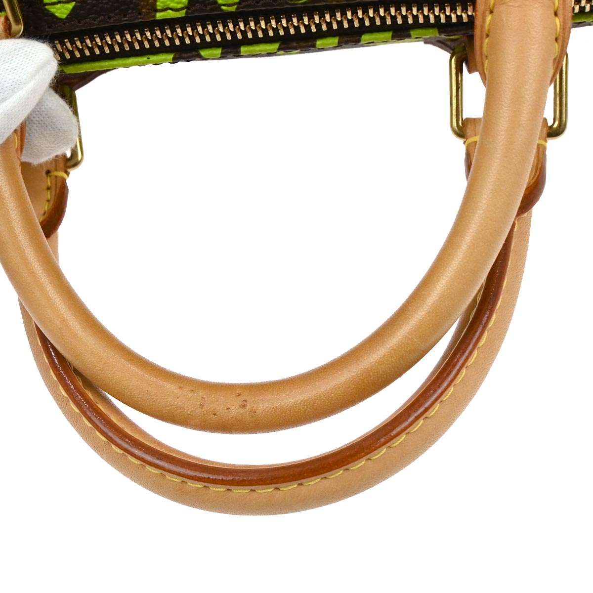 Louis Vuitton 2009 Green Monogram Graffiti Speedy 30 Handbag M93706