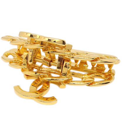 Chanel Hair Clip Hair Accessories Gold 98P