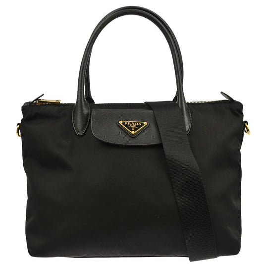 Prada Black Nylon 2way Shoulder Handbag