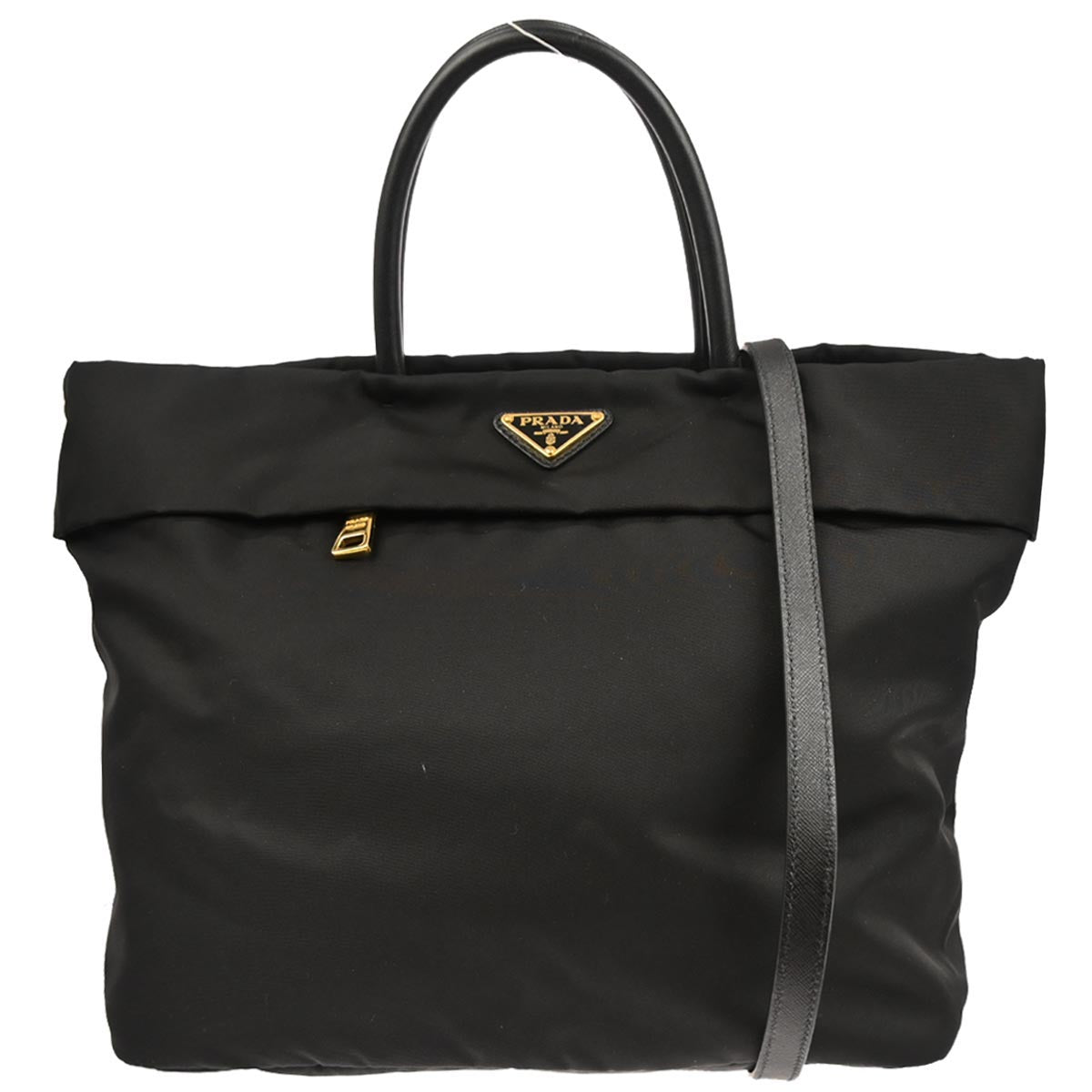 Prada Black Nylon 2way Tote Shoulder Handbag