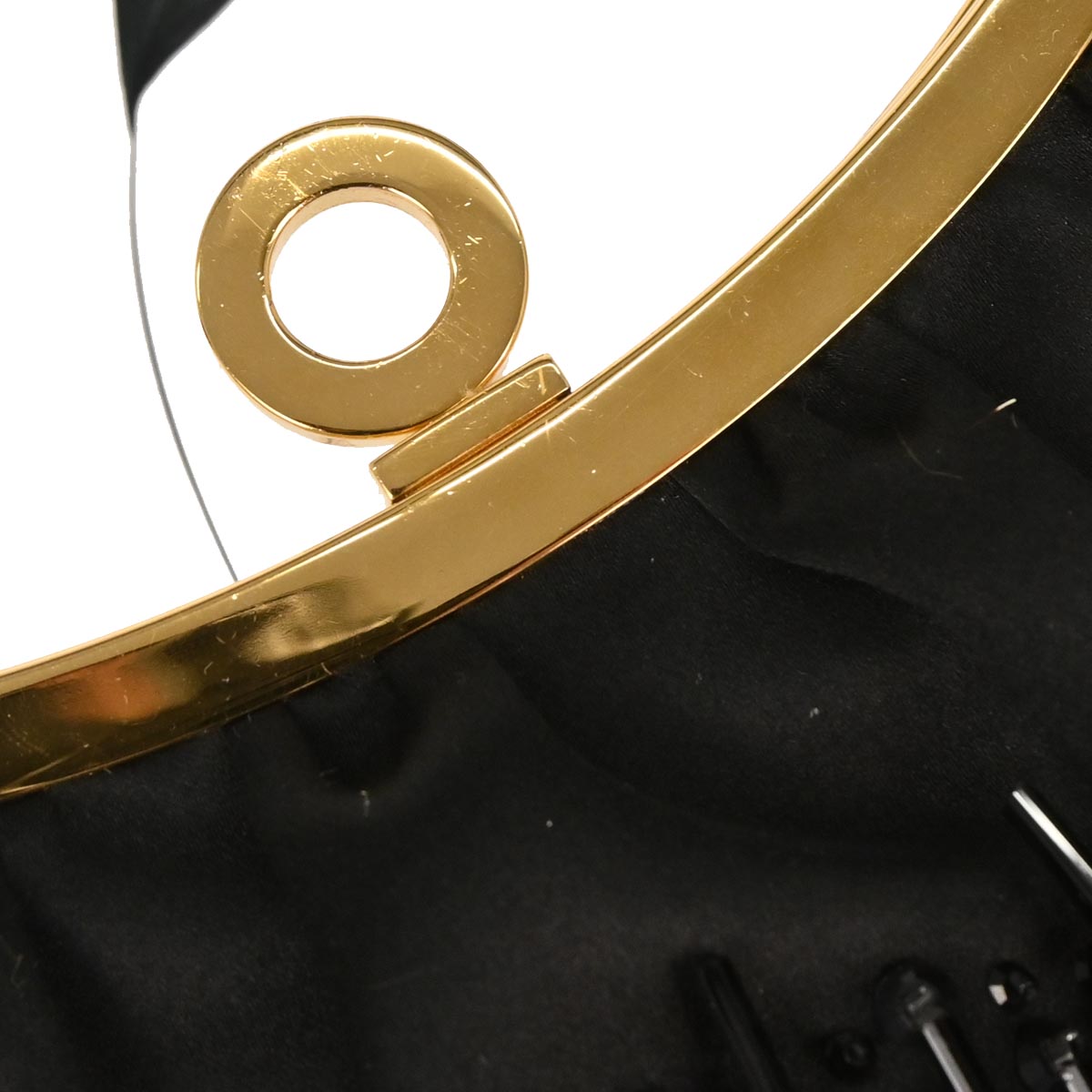 Bvlgari * Black Satin Lizard Handbag