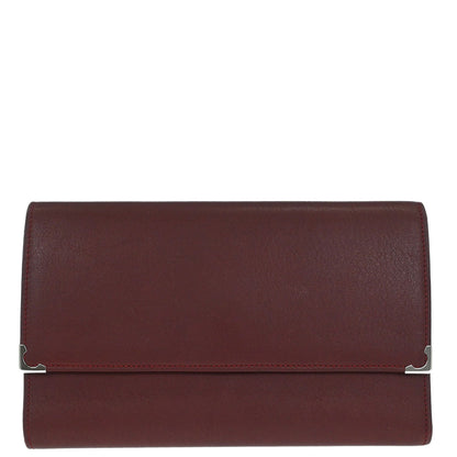 Cartier Wallet Leather Bordeaux