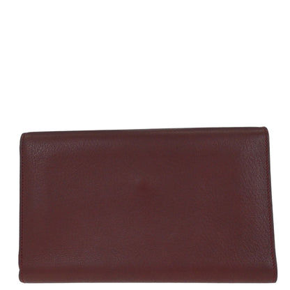 Cartier Wallet Leather Bordeaux