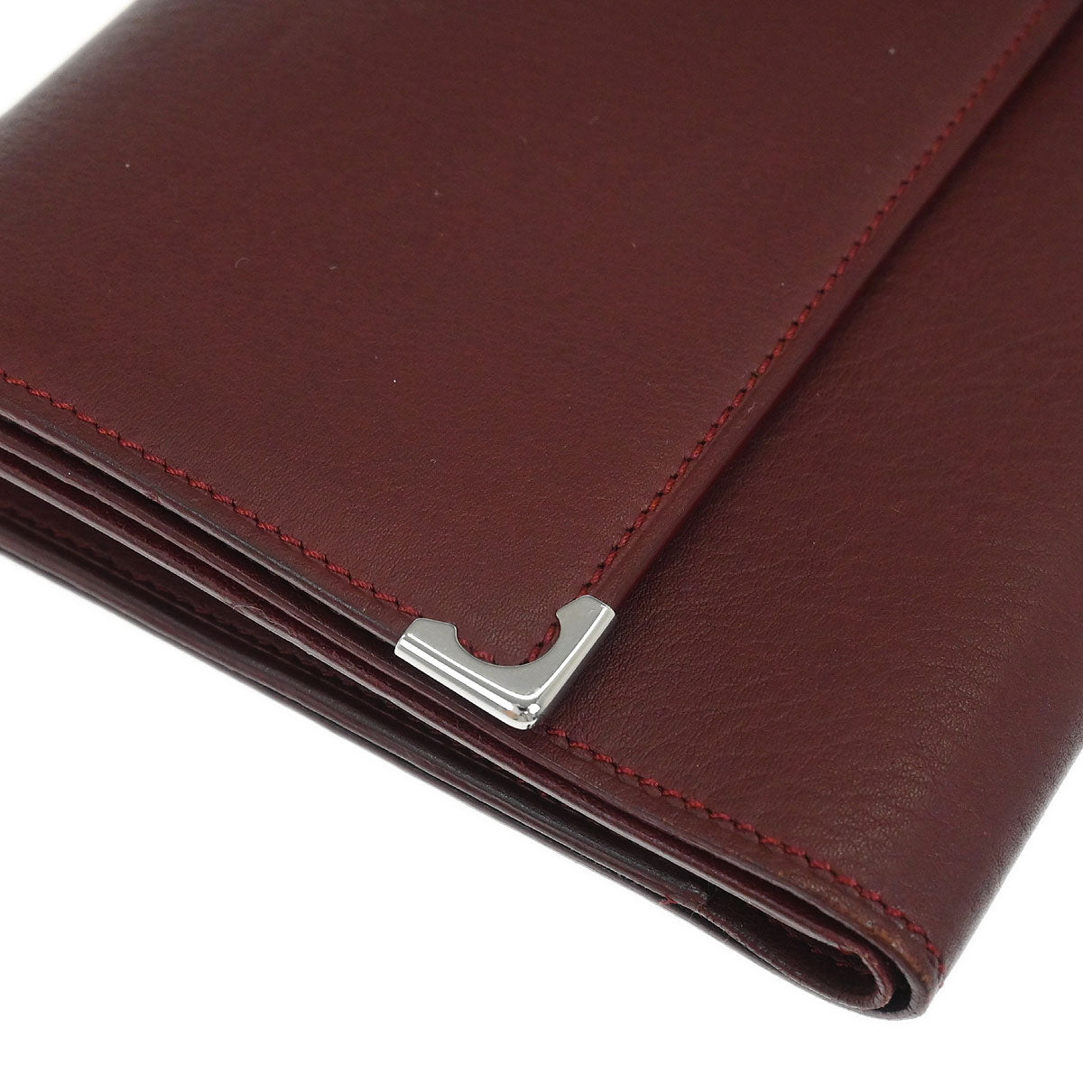 Cartier Wallet Leather Bordeaux