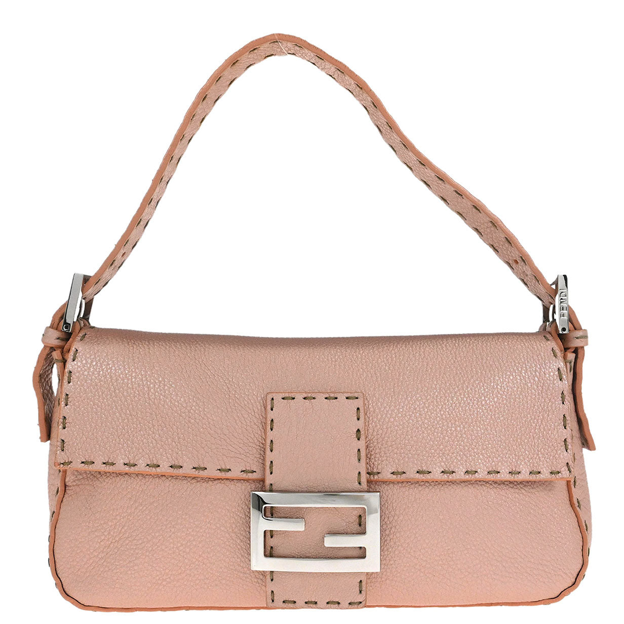 Fendi Pink Selleria Baguette Handbag