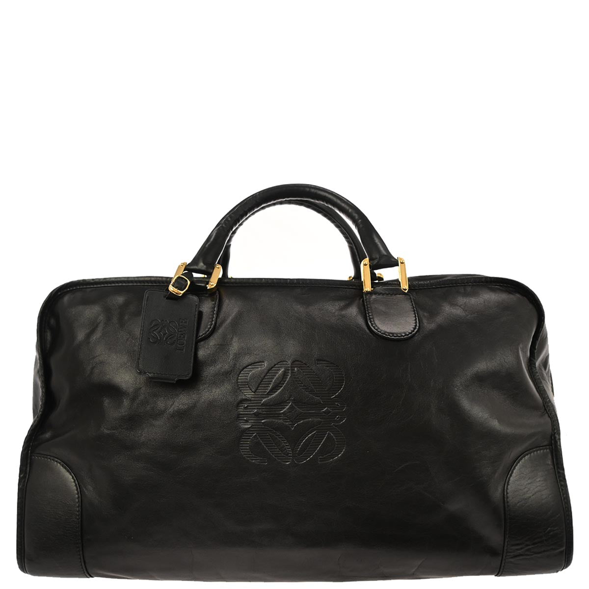 Loewe Black Leather Amazona 50 Handbag