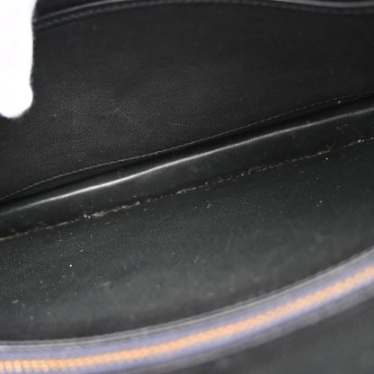 Hermes * Black Porosus Lydie Clutch Shoulder Bag