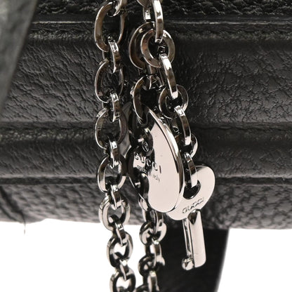 Gucci Black Leather Sherry Line Treasure Duffle Handbag