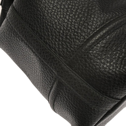 Gucci Black Leather Sherry Line Treasure Duffle Handbag