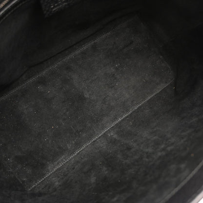 Gucci Black Leather Sherry Line Treasure Duffle Handbag