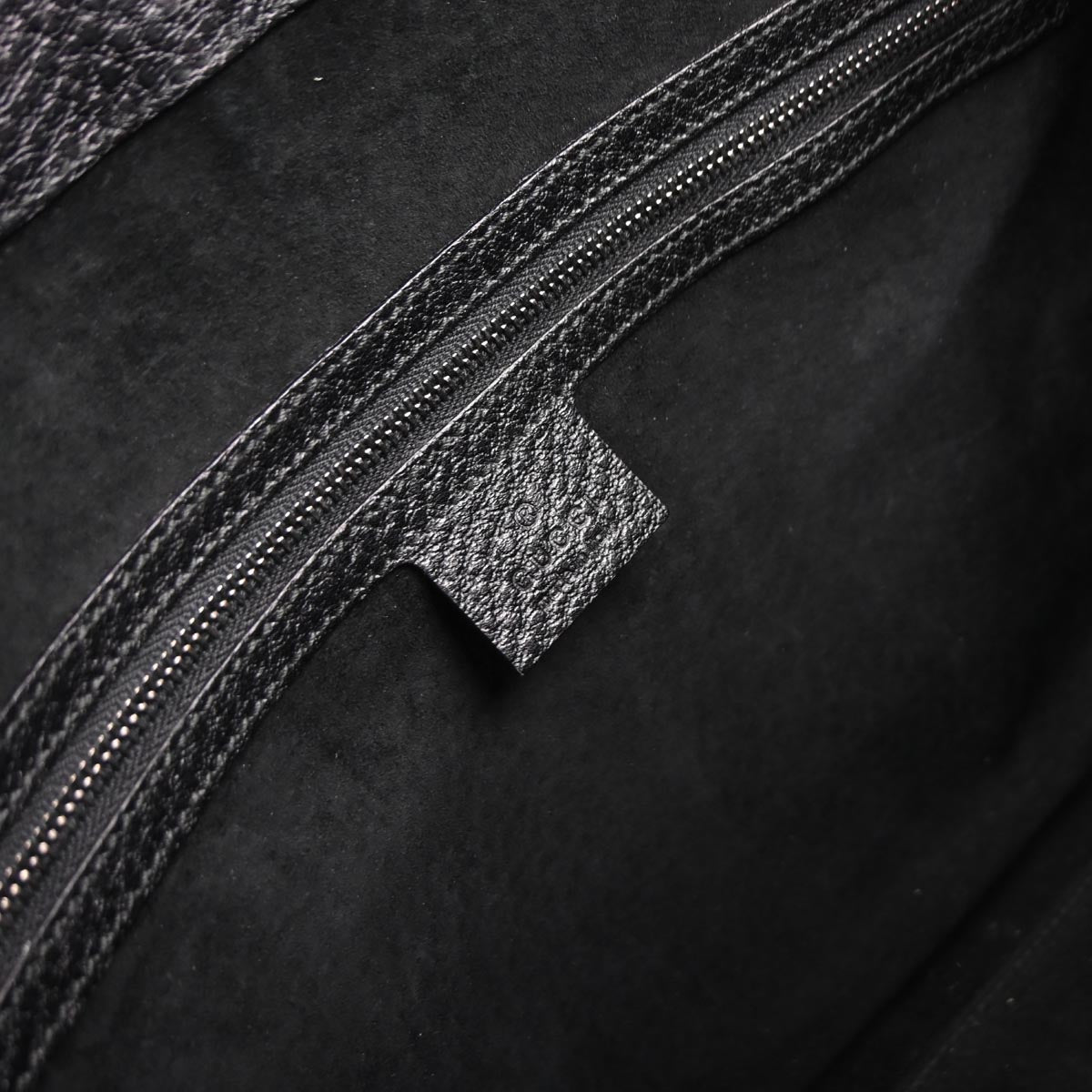 Gucci Black Leather Sherry Line Treasure Duffle Handbag