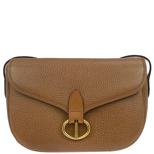 Christian Dior Brown Leather Shoulder Bag