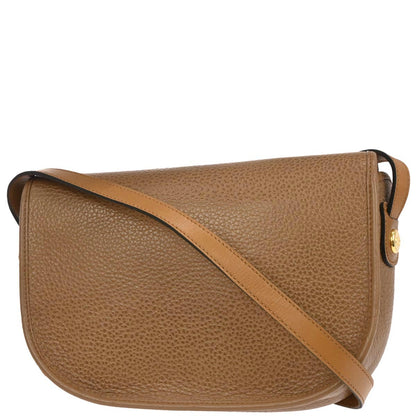 Christian Dior Brown Leather Shoulder Bag