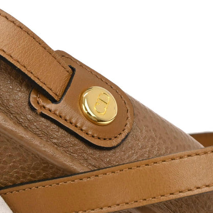Christian Dior Brown Leather Shoulder Bag