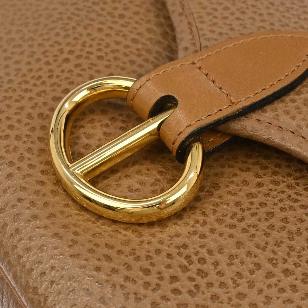 Christian Dior Brown Leather Shoulder Bag