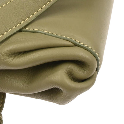 Loewe Khaki Leather Drawstring Shoulder Bag