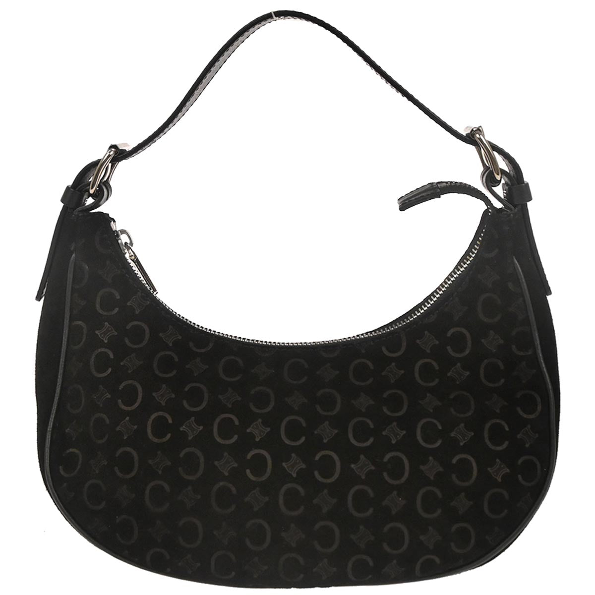 Celine Black Suede C Macadam Handbag