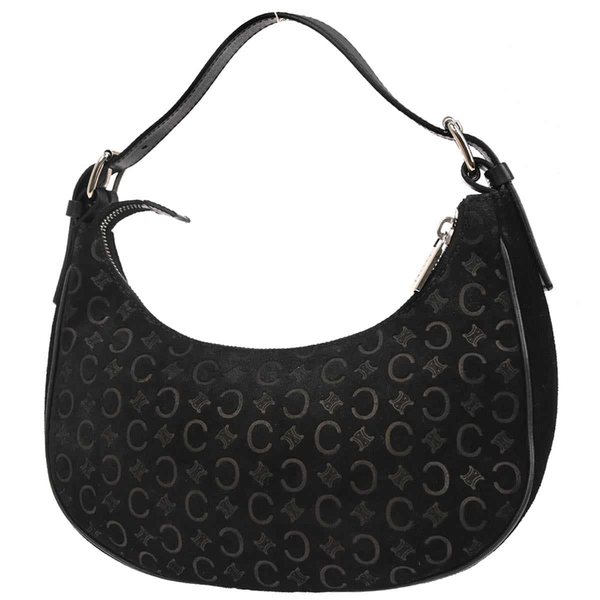 Celine Black Suede C Macadam Handbag