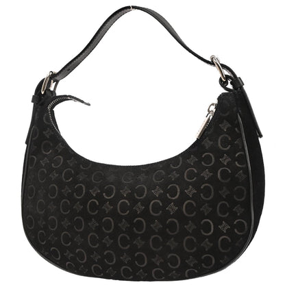 Celine Black Suede C Macadam Handbag