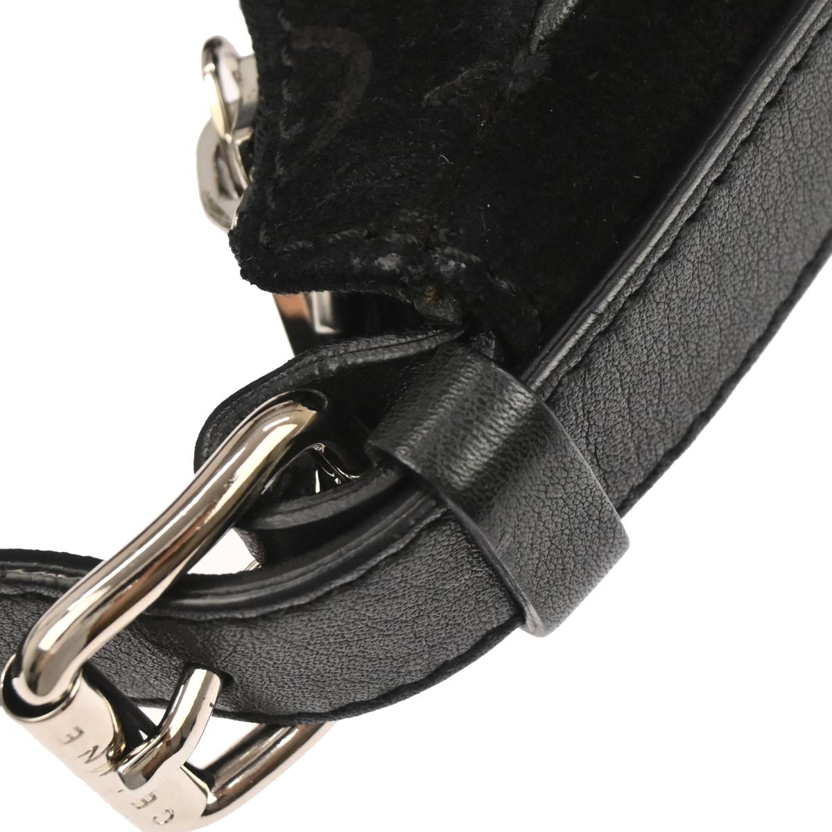 Celine Black Suede C Macadam Handbag