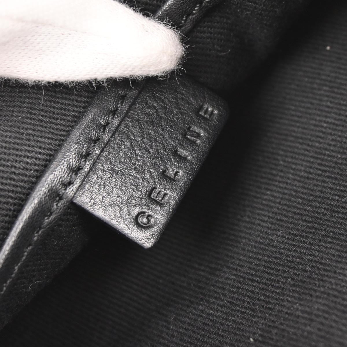 Celine Black Suede C Macadam Handbag