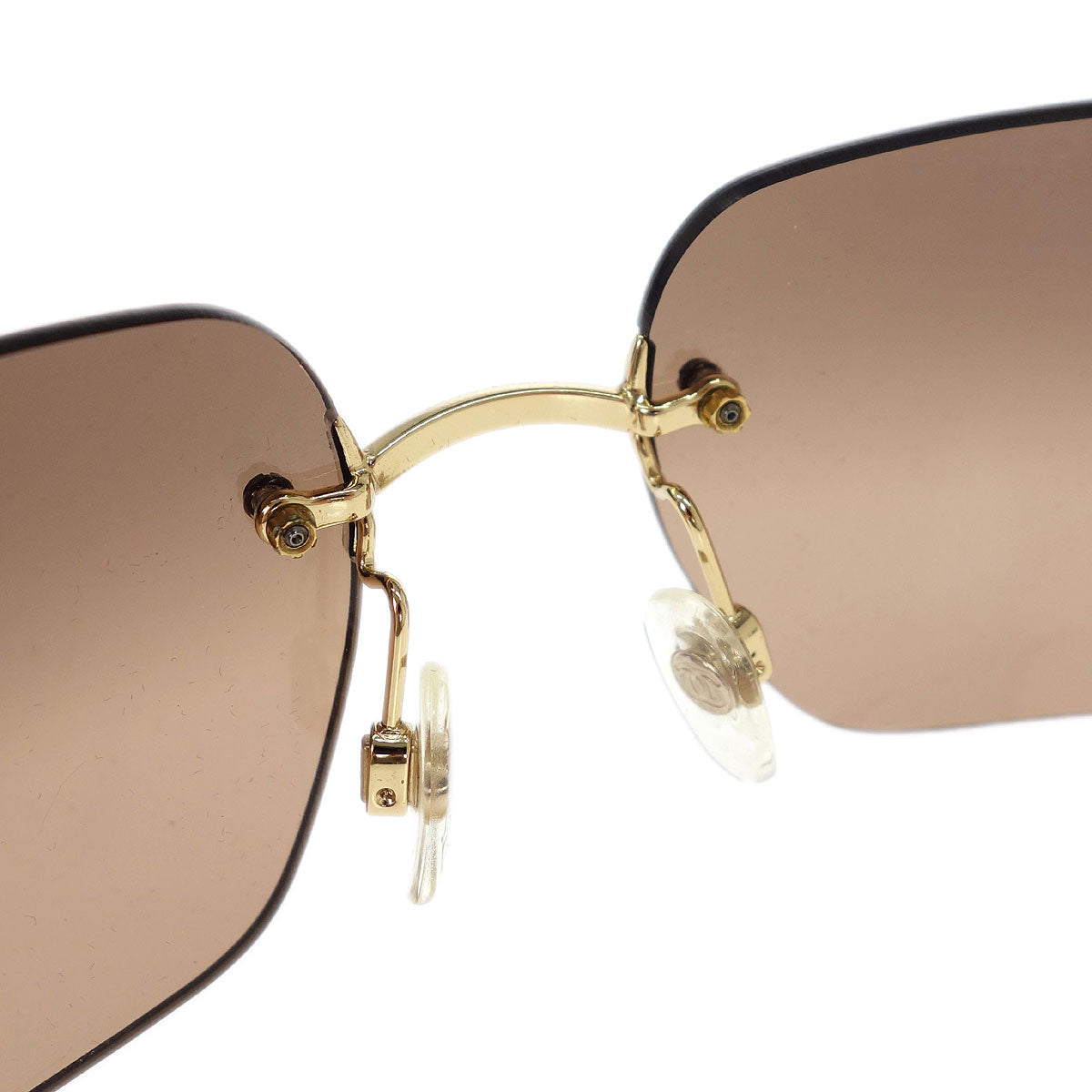 Chanel Sunglasses Eyewear Brown 62□16 Small Good