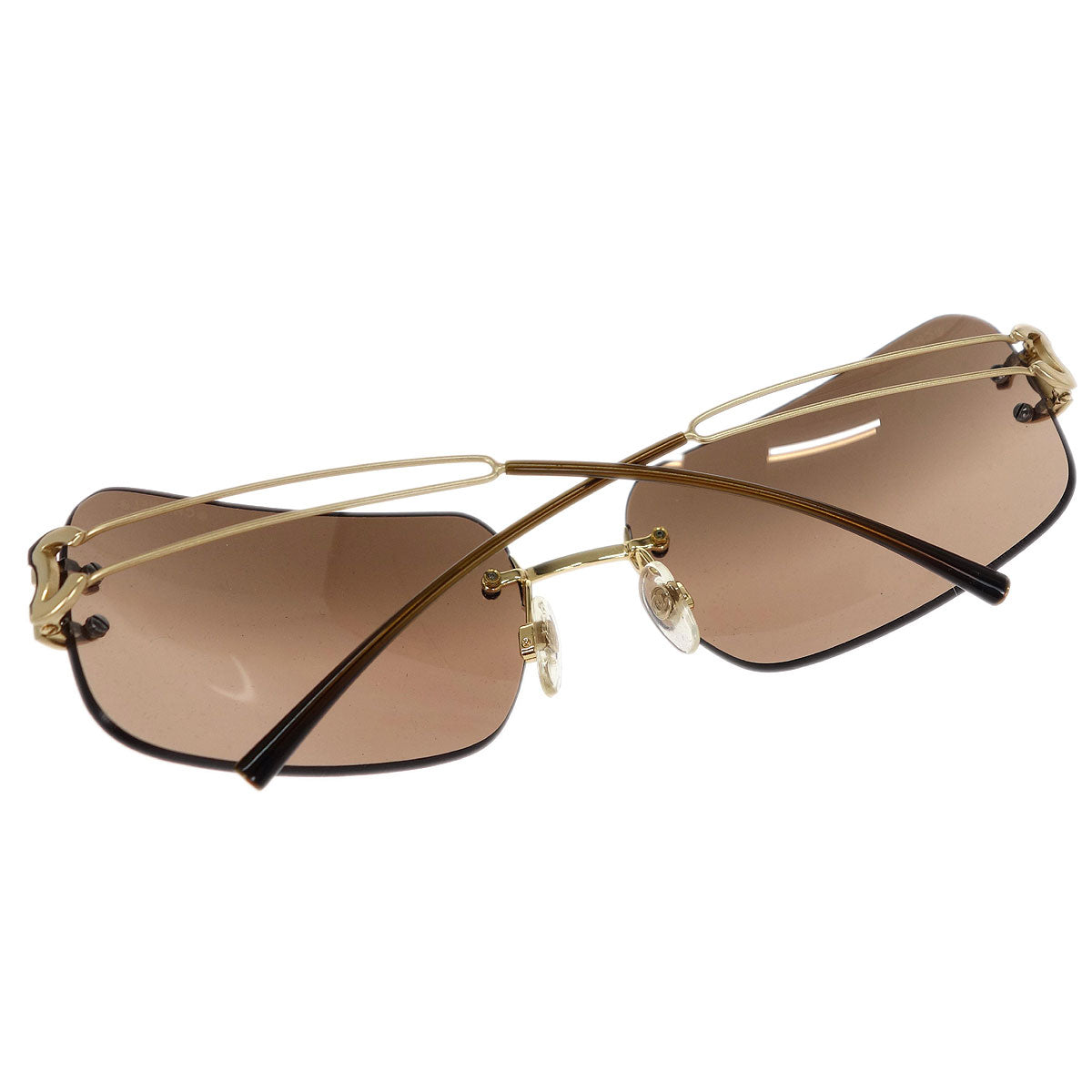 Chanel Sunglasses Eyewear Brown 62□16 Small Good