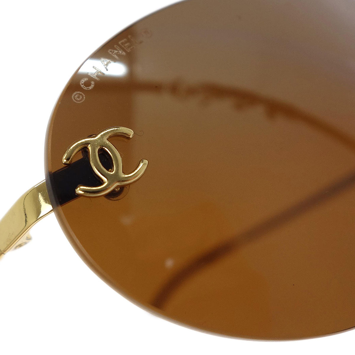 Chanel Sunglasses Eyewear Brown Small Good