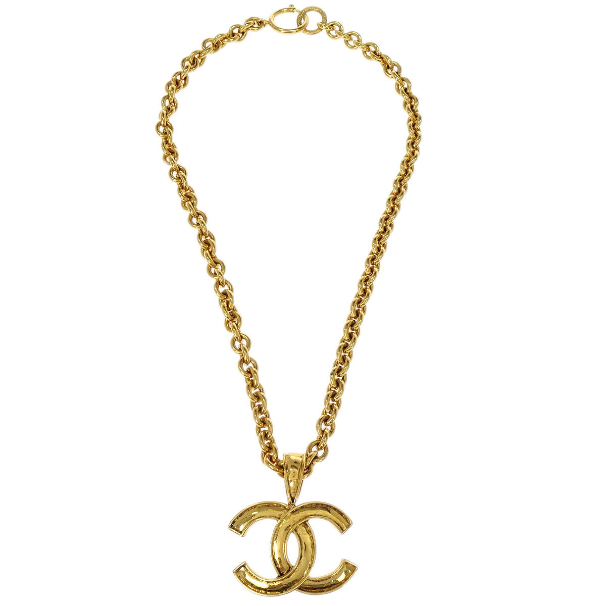 Chanel Gold CC Pendant Necklace 94P