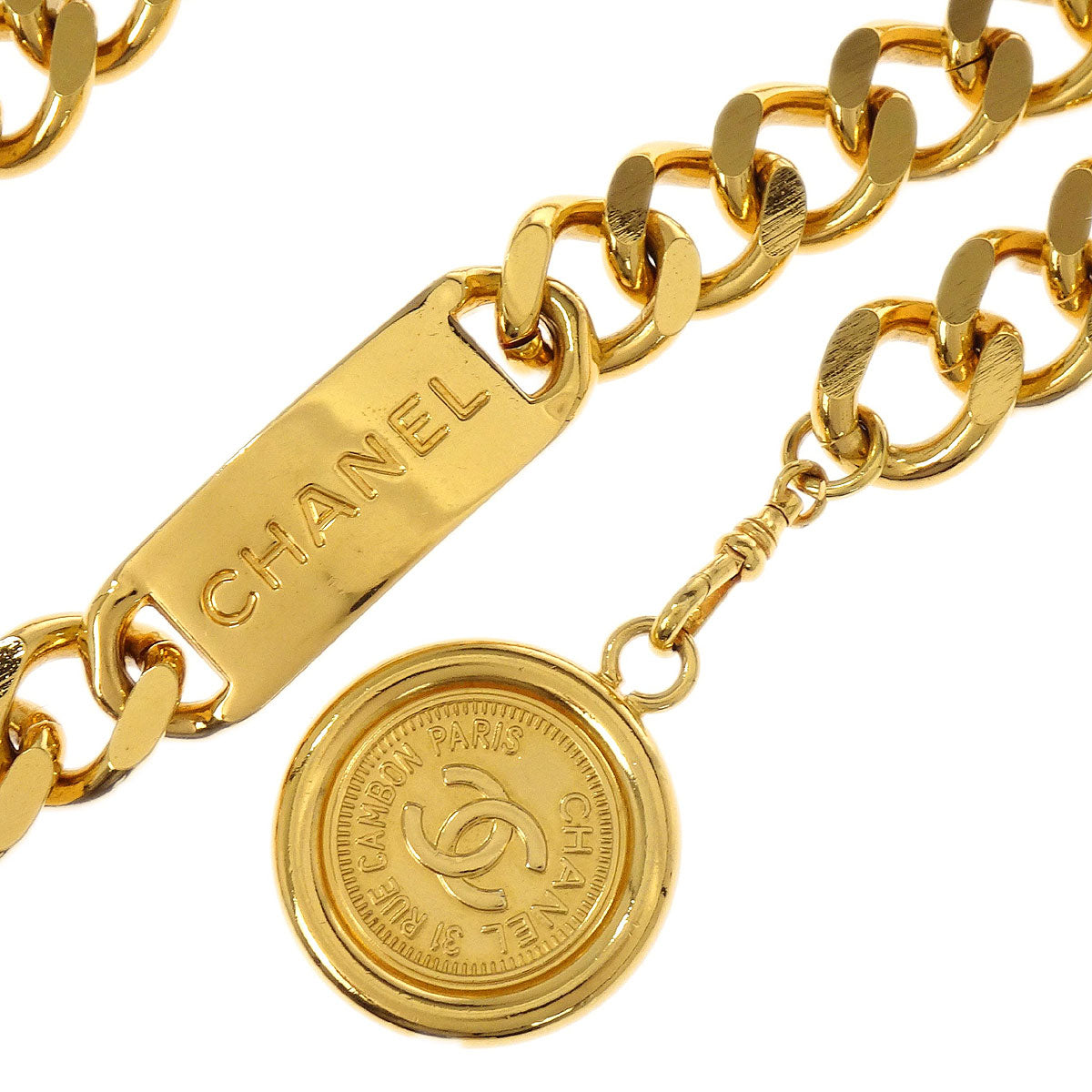 Chanel Chain Belt Medallion Gold 94A Small Good