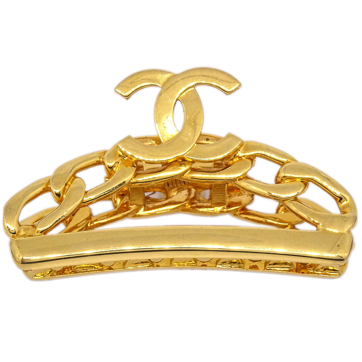 Chanel Hair Clip Hair Accessories Gold 98P