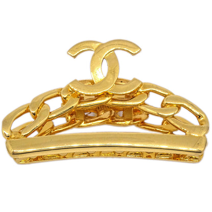 Chanel Hair Clip Hair Accessories Gold 98P