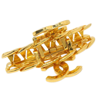 Chanel Hair Clip Hair Accessories Gold 98P