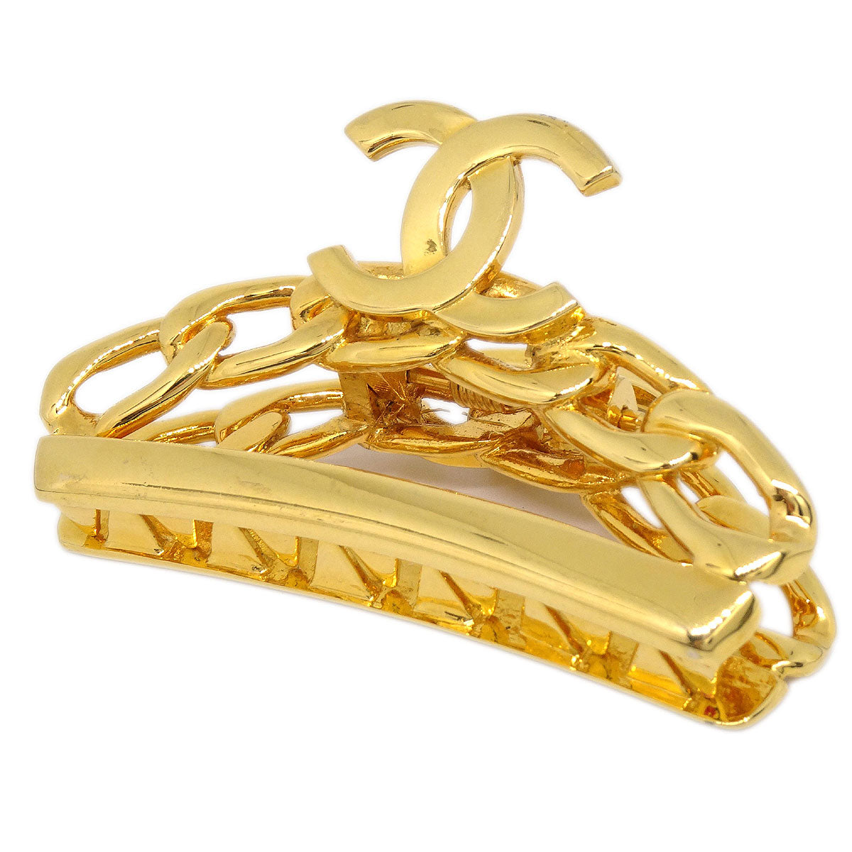 Chanel Hair Clip Hair Accessories Gold 98P