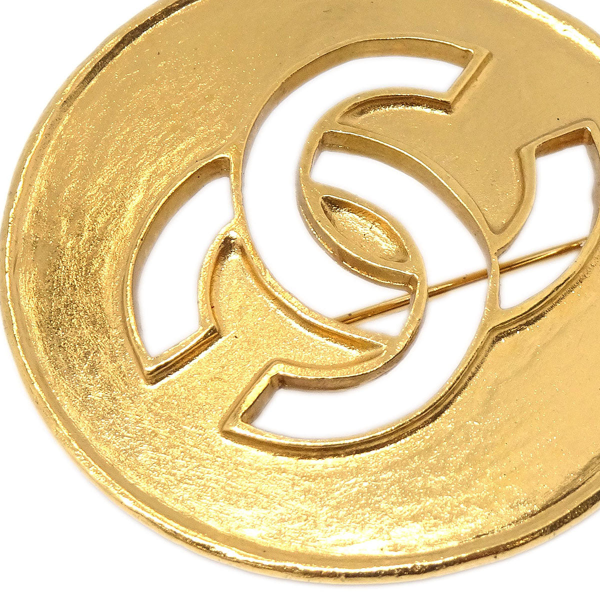 Chanel Medallion Brooch Pin Gold 98A