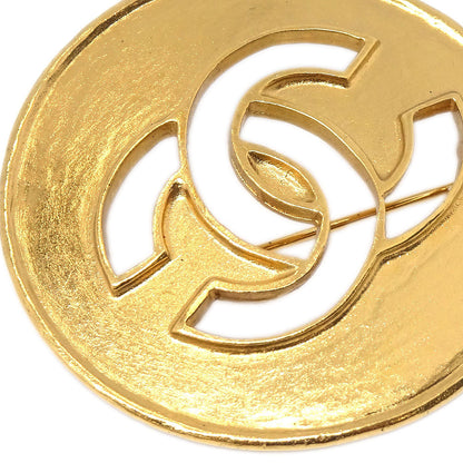 Chanel Medallion Brooch Pin Gold 98A