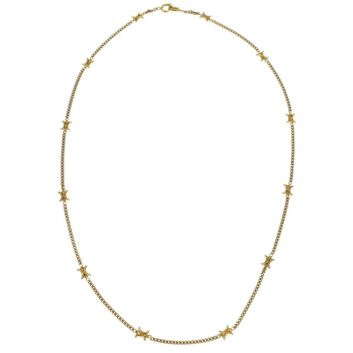 Celine Gold Chain Macadam Necklace
